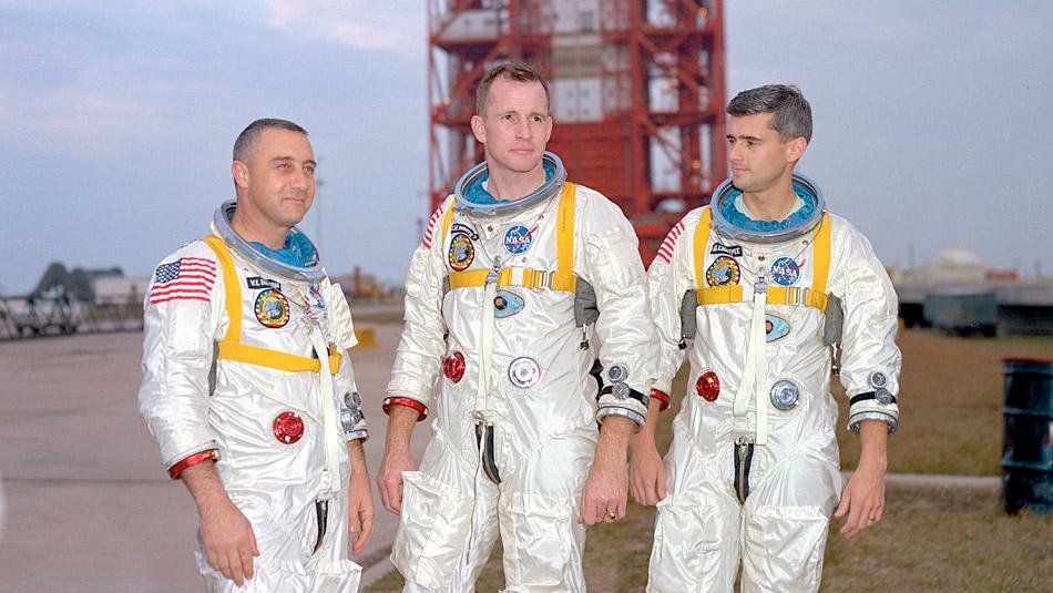 On Jan. 27, 1967, veteran astronaut Gus Grissom, first American spacewalker Ed White and rookie Roger Chaffee (left-to-right) were preparing for what was to be the first manned Apollo flight. Heroes of space exploration