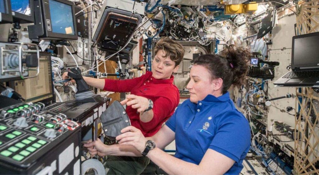 Expedition 57 Flight Engineer Serena Auñón-Chancellor is pictured mixing protein crystal samples to help scientists understand how they work. Heroes of space exploration